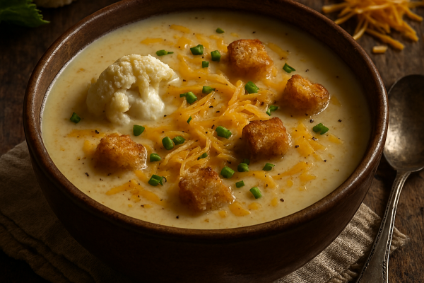 Recette Velouté de chou-fleur au cheddar