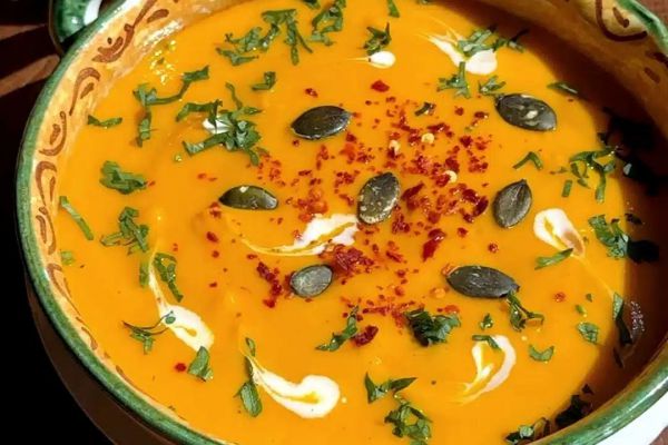 Recette Soupe de butternut et de patate douce rôtis