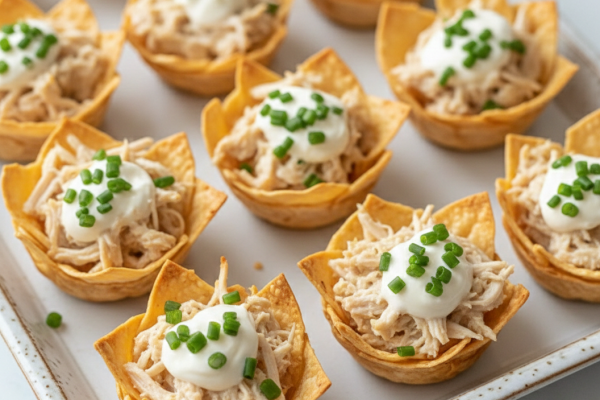 Recette Coupelles tortilla poulet