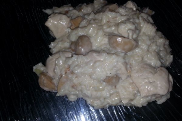 Poulet_ riz et leur sauce aux champignons COOKEO