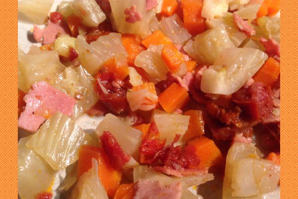 Fenouil aux carottes et au jambon Cookeo
