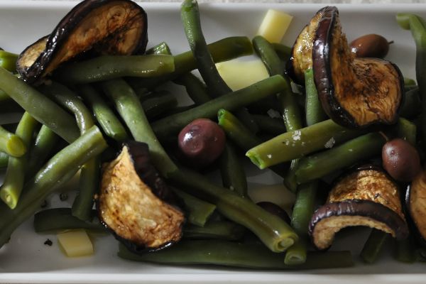 Recette Salade de Haricots Verts et Aubergines Marinées