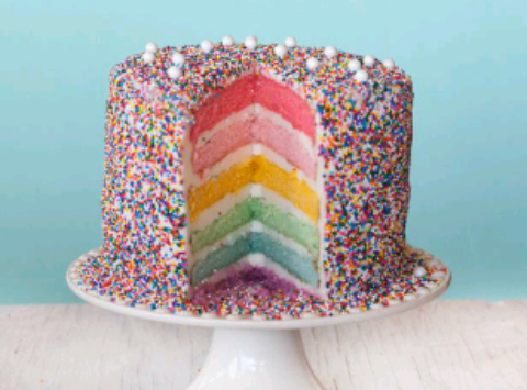  RAINBOW CAKE (LAYER CAKE ARC-EN-CIEL)  
